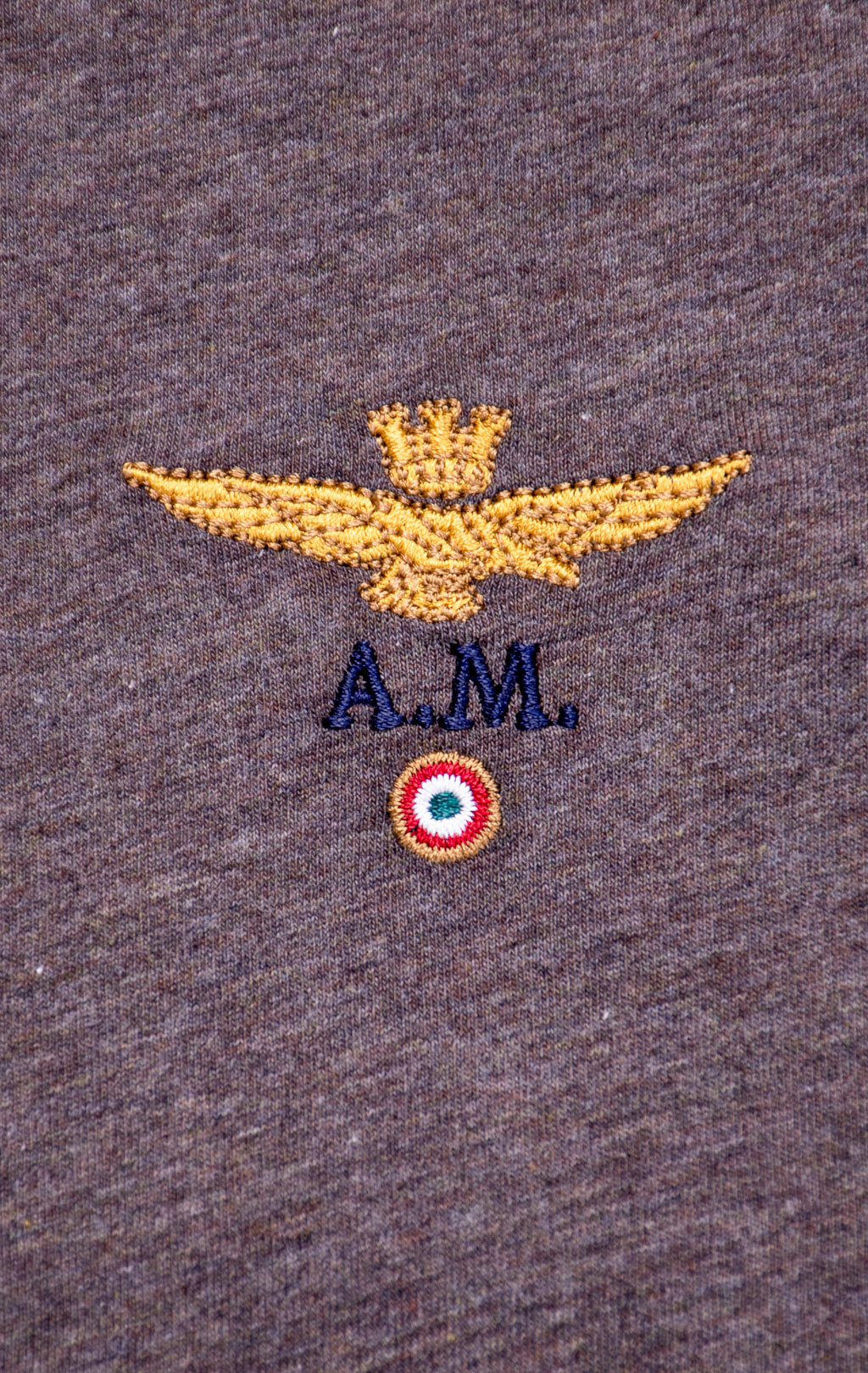 Лонгслив AERONAUTICA MILITARE FW 26/27/TR brown melange (TS 2390) 