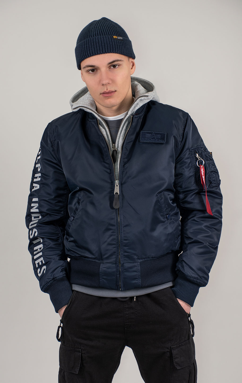 Куртка-бомбер лётная ALPHA INDUSTRIES MA-1 D-Tec SE ultra navy 