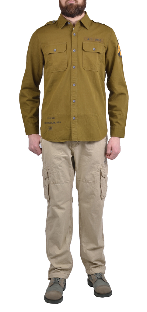 Рубашка ALPHA INDUSTRIES CALIBER moss 