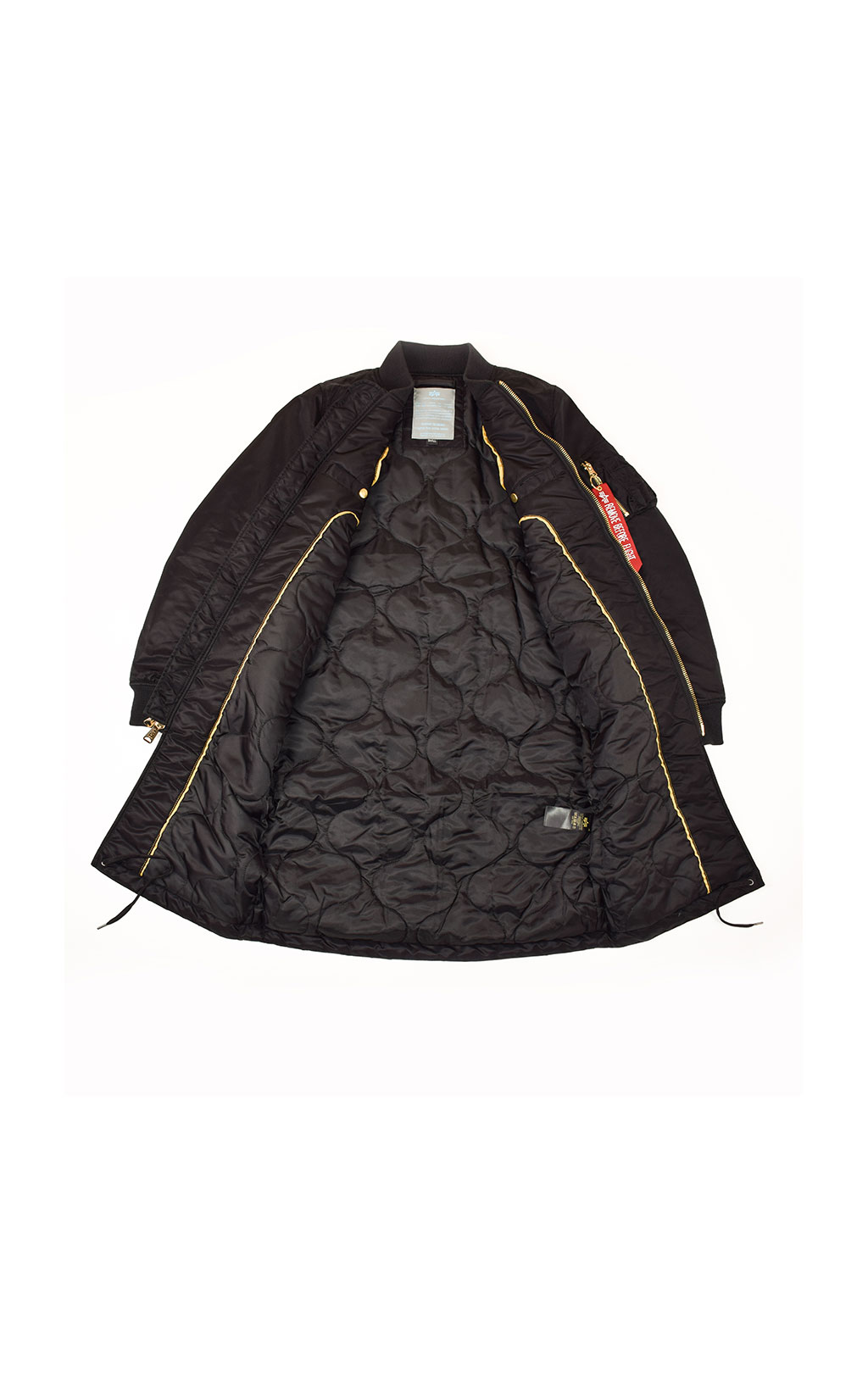 Женская куртка-бомбер удлинённая ALPHA INDUSTRIES MA-1 COAT PM black 
