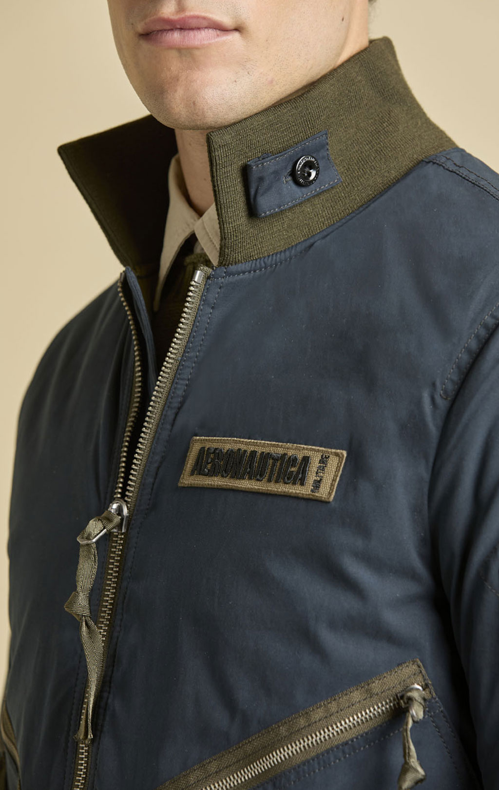 Куртка-бомбер AERONAUTICA MILITARE FW 25/26/CN midnight blue (AB 3000) 