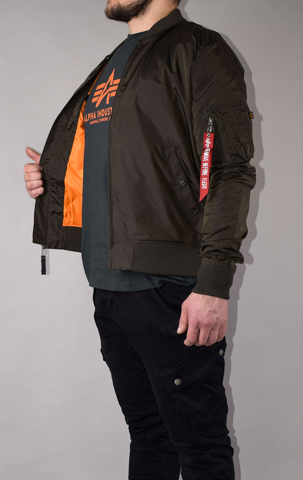 Ветровка-бомбер ALPHA INDUSTRIES MA-1 TT rep. grey 