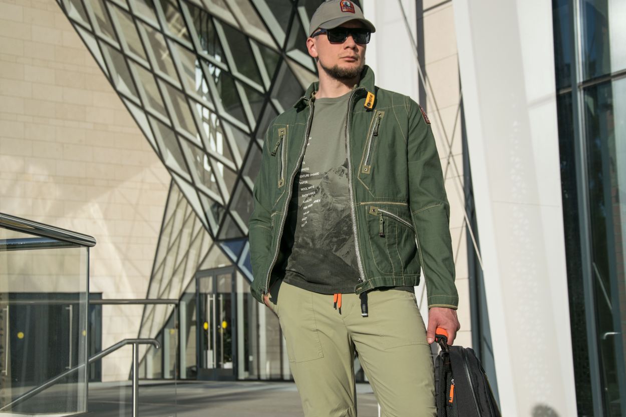 Мужская ветровка Parajumpers куртка с контрастной отделкой