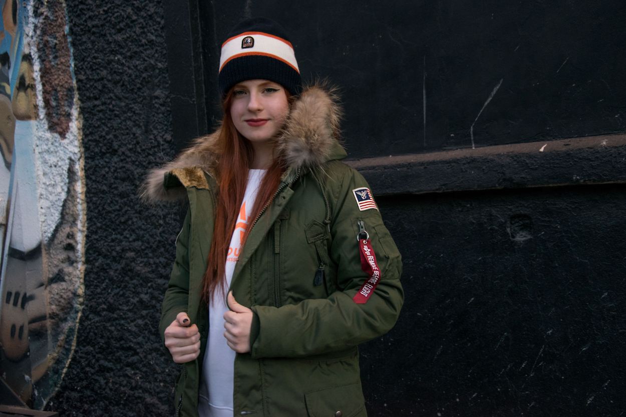 Женская аляска ALPHA INDUSTRIES POLAR натур. мех dark green Женская аляска ALPHA INDUSTRIES POLAR натур. мех dark green