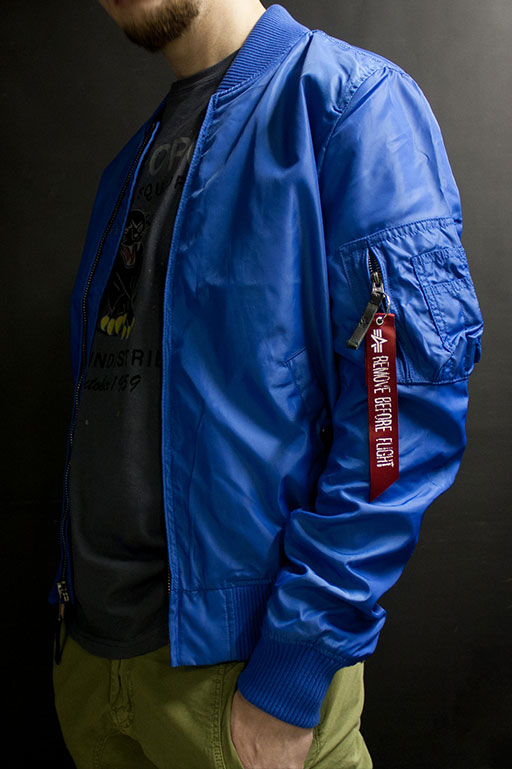 купить бомбер мужской alpha industries TT MA1 в Москве бомбер синий мужской, куртка с лентой remove before flight, бомбер нейлоновый