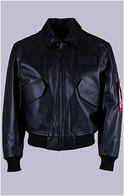 Куртка лётная ALPHA INDUSTRIES CWU Leather HERITAGE black