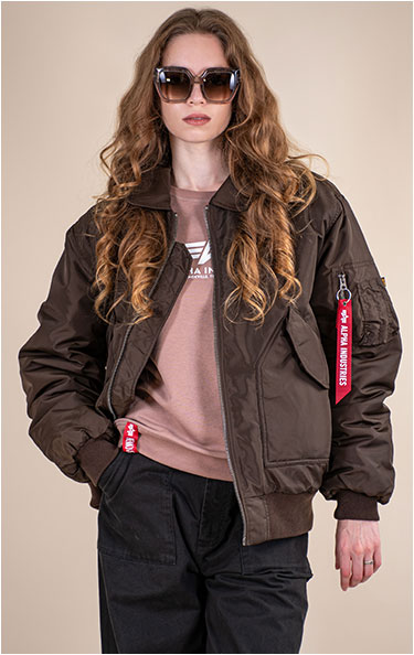 Куртка лётная ALPHA INDUSTRIES CWU 45/P RELAXED FIT FLIGHT JACKET (OXFORD) FW 26/27 hickory
