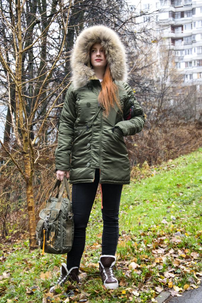 Женская аляска ALPHA INDUSTRIES VF 59 N-3B натур. мех dark green Женская аляска ALPHA INDUSTRIES VF 59 N-3B натур. мех dark green