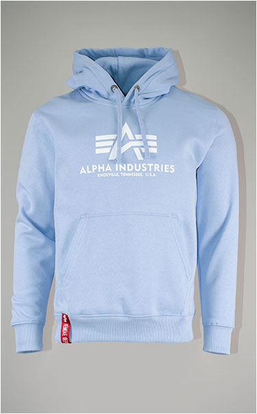 Толстовка ALPHA INDUSTRIES BASIC HOODY light blue