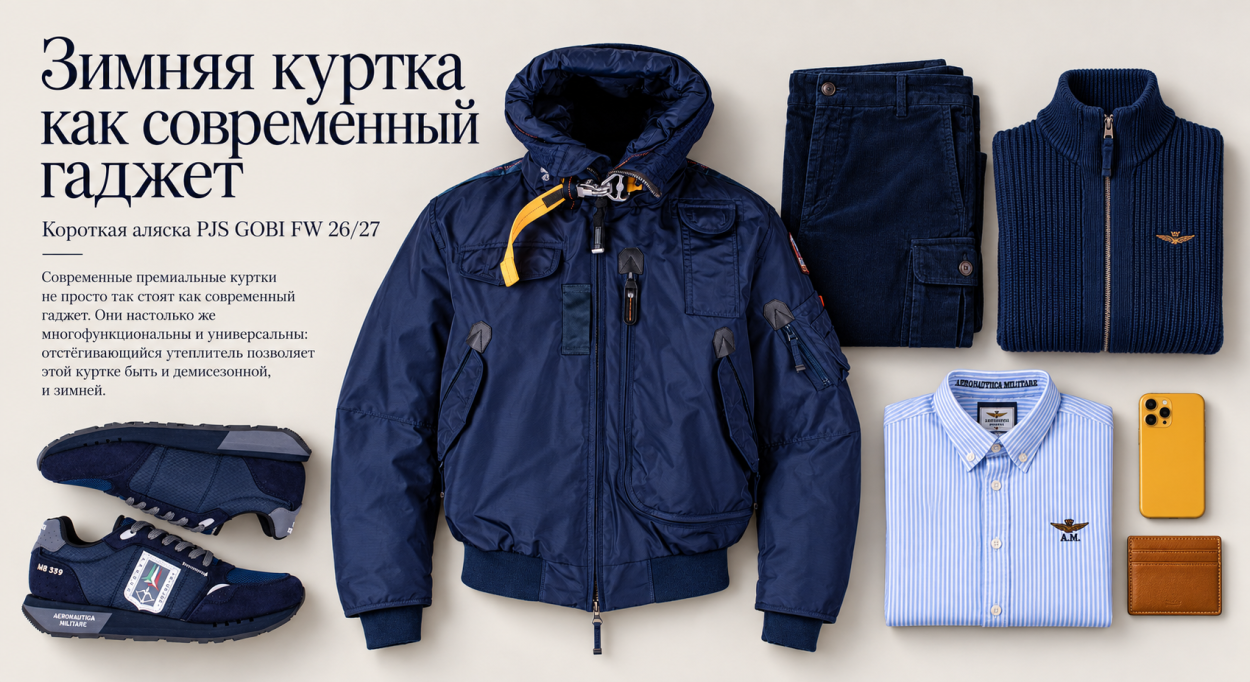 Инфографика 6 — рейтинг лучших мужских пуховиков 2026/27 — мужская короткая аляска Parajumpers GOBI