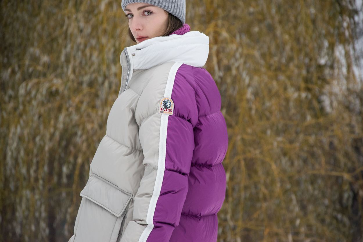 Женское пальто пуховое PARAJUMPERS JADA FW 22-23 silver-grey-deep-orchid Женское пальто пуховое PARAJUMPERS JADA FW 22-23 silver-grey-deep-orchid
