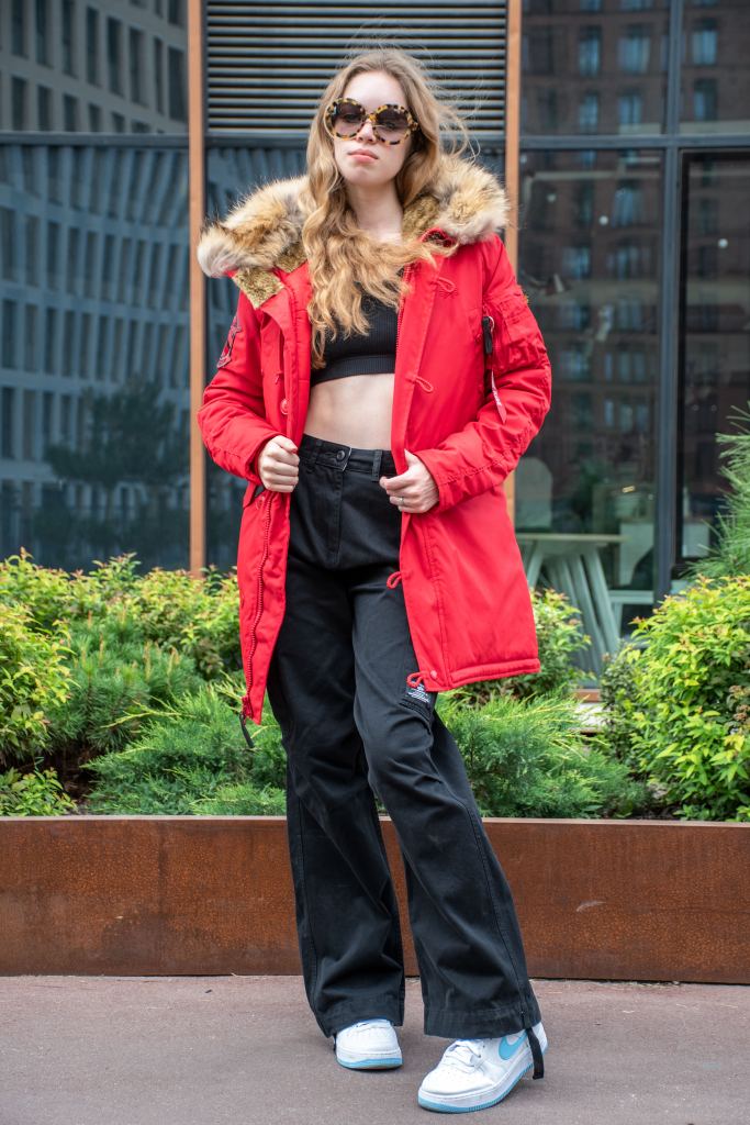 Женская аляска ALPHA INDUSTRIES EXPLORER натур. мех red speed фото 5