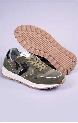 Кроссовки VOILE BLANCHE PARIS POWER MAN SS 26 camouflage army green/black 2018797