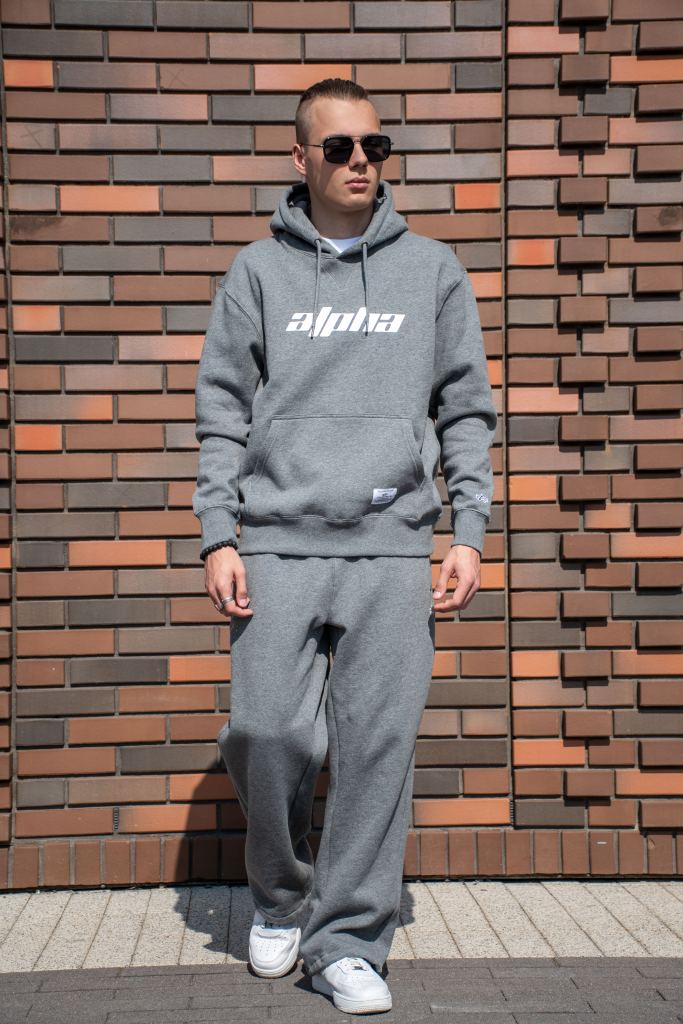 Толстовка ALPHA INDUSTRIES ALPHA LOGOS HOODIE FW 24/25 medium charcoal heather фото 5 Толстовка ALPHA INDUSTRIES ALPHA LOGOS HOODIE FW 24/25 medium charcoal heather фото 5