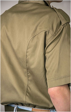 Рубашка армейская хлопок короткий рукав khaki Италия