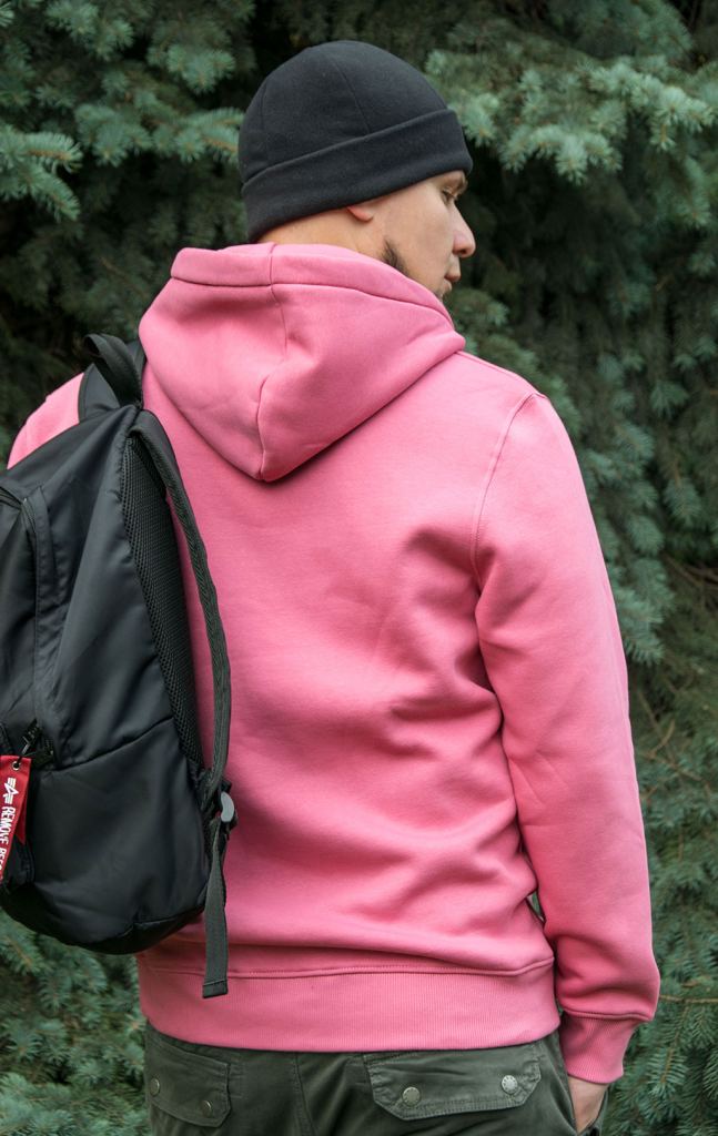 Толстовка с капюшоном ALPHA INDUSTRIES BASIC HOODY coral red фото 2 Толстовка с капюшоном ALPHA INDUSTRIES BASIC HOODY coral red фото 2