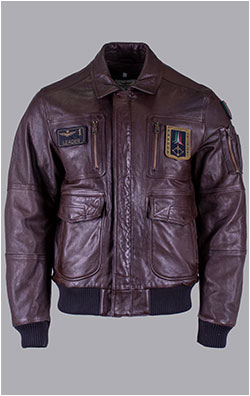 Куртка-пилот AERONAUTICA MILITARE кожа FW 26/27/IT marrone (PN 0846)