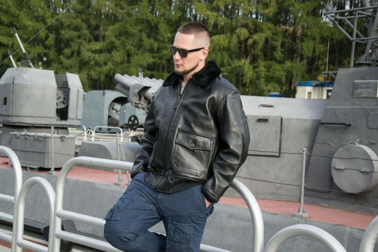 Куртка-пилот COCKPIT NAVY G-1 кожа black Куртка-пилот COCKPIT NAVY G-1 кожа black