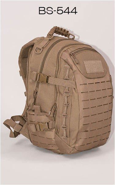Рюкзак тактический 30L front laser cut, paracord dark brown BS-544 Китай