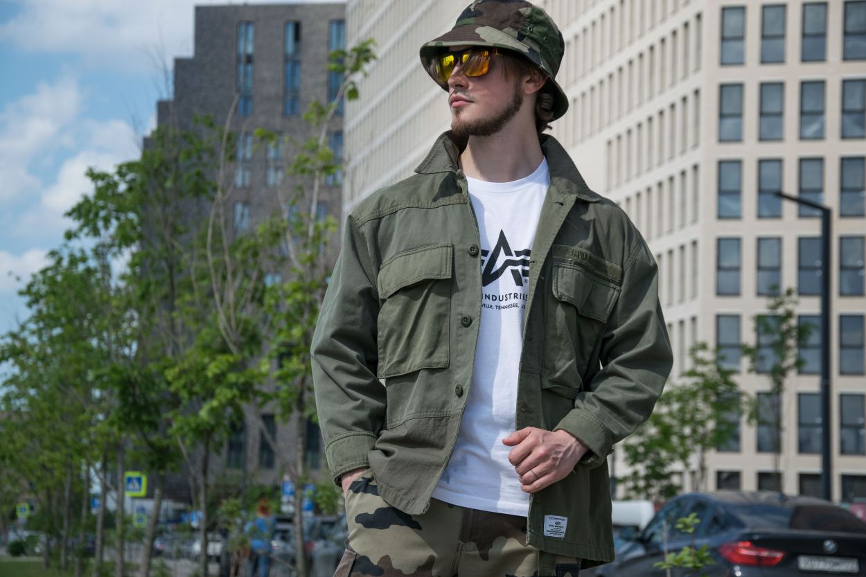 Ветровка ALPHA INDUSTRIES MIXED MEDIA SHIRT JACKET SS-23 фото 1