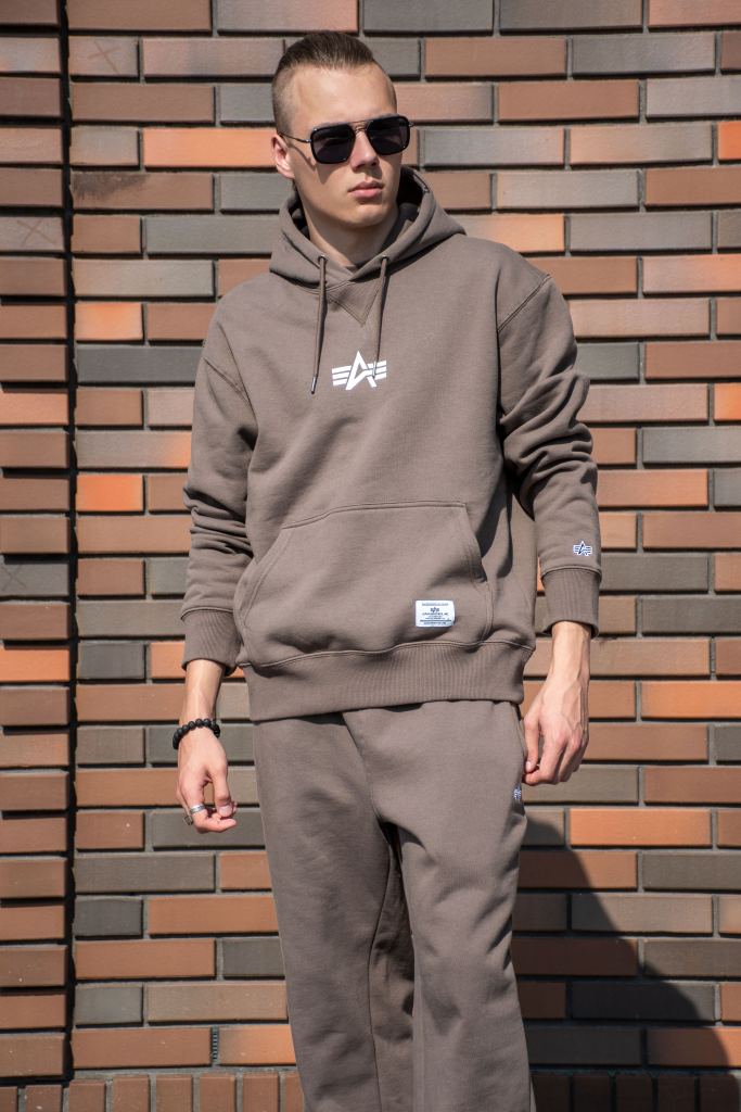 Толстовка ALPHA INDUSTRIES BORN OF PURPOSE HOODIE FW 24/25 coyote brown фото 4