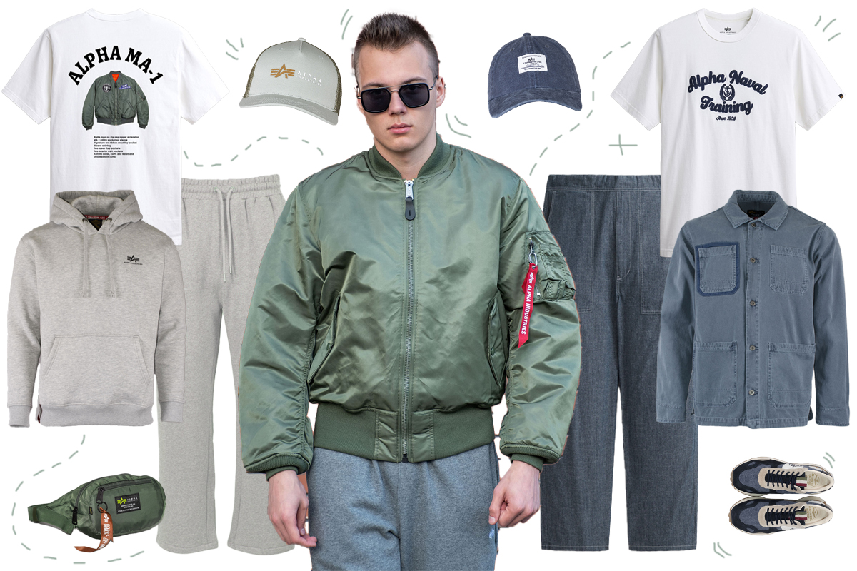 С чем сочетать классический зеленый бомбер Alpha Industries? С чем сочетать классический зеленый бомбер Alpha Industries?