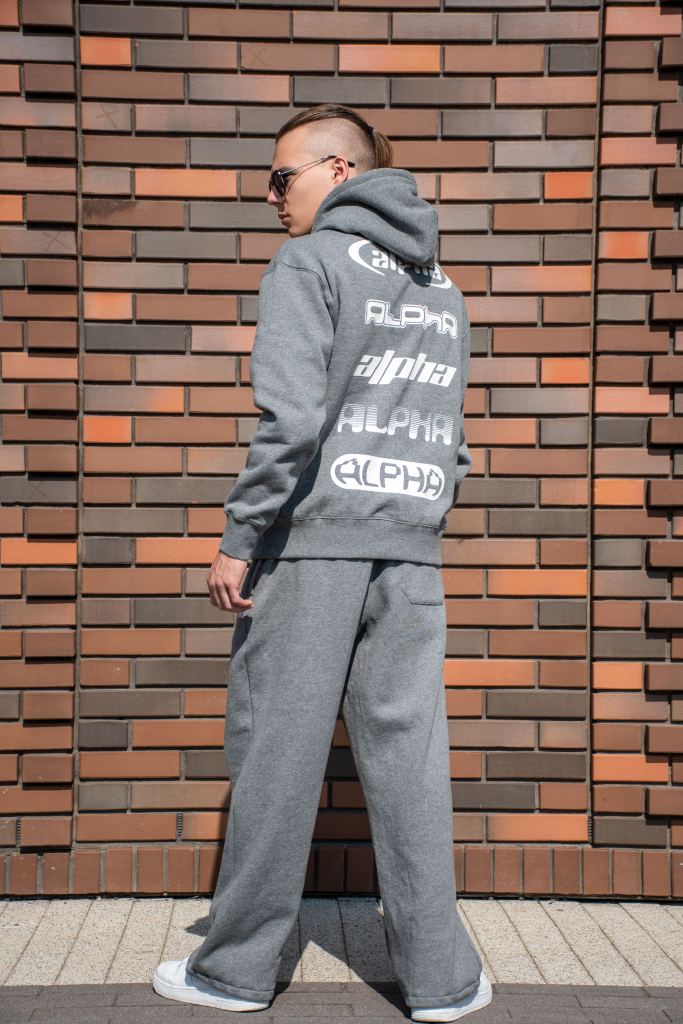 Толстовка ALPHA INDUSTRIES ALPHA LOGOS HOODIE FW 24/25 medium charcoal heather фото 4 Толстовка ALPHA INDUSTRIES ALPHA LOGOS HOODIE FW 24/25 medium charcoal heather фото 4