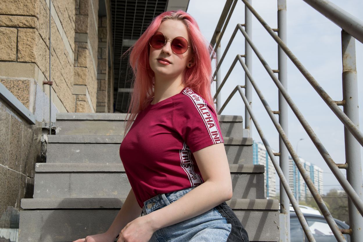 Футболка Alpha Industries футболка с рукавом реглан