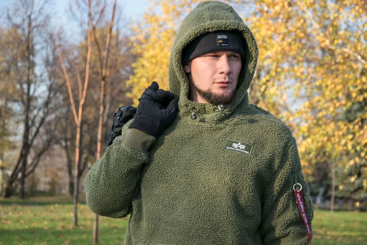 Толстовка ALPHA INDUSTRIES TEDDY HOODY sage green фото 3 Толстовка ALPHA INDUSTRIES TEDDY HOODY sage green фото 3