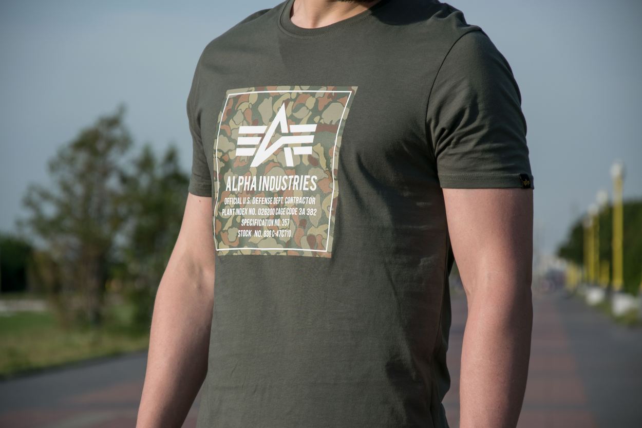 Футболка ALPHA INDUSTRIES CAMO BLOCK T dark olive Футболка ALPHA INDUSTRIES CAMO BLOCK T dark olive