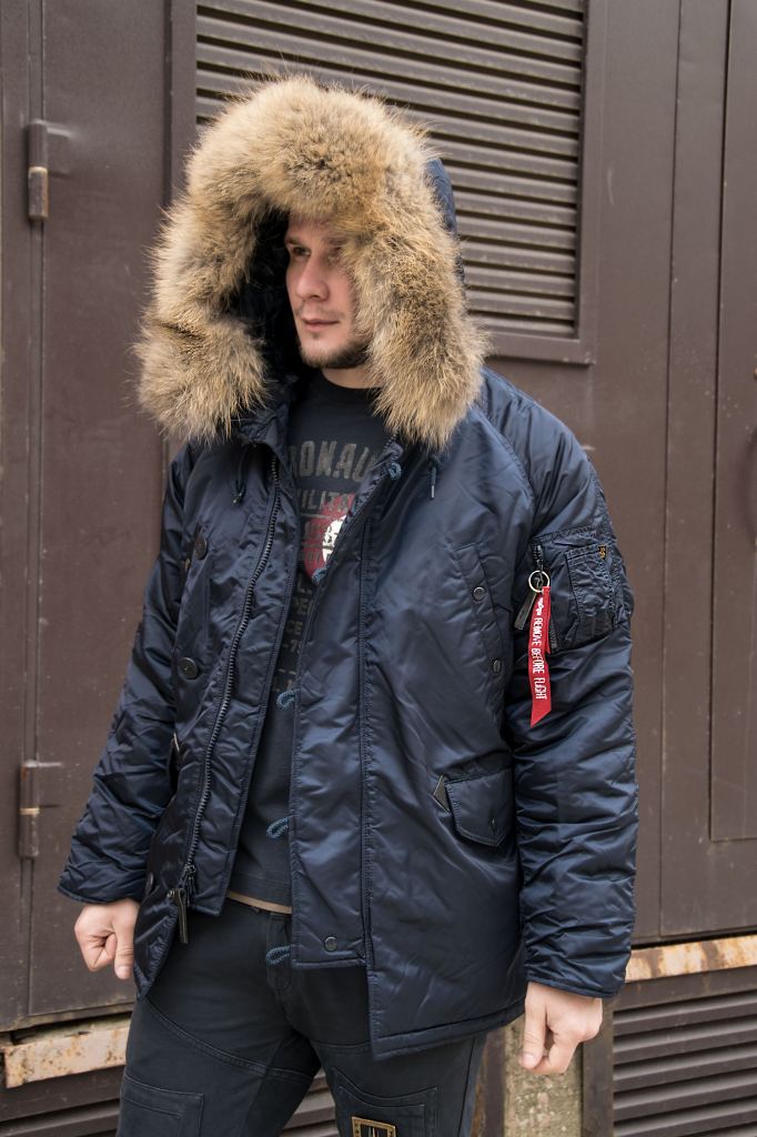 Аляска ALPHA INDUSTRIES CLASSIC N-3B натур. мех rep. blue Аляска ALPHA INDUSTRIES CLASSIC N-3B натур. мех rep. blue
