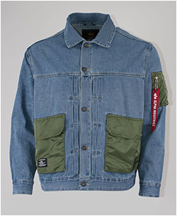 Ветровка ALPHA INDUSTRIES DENIM JACKET SS 25 m replica blue