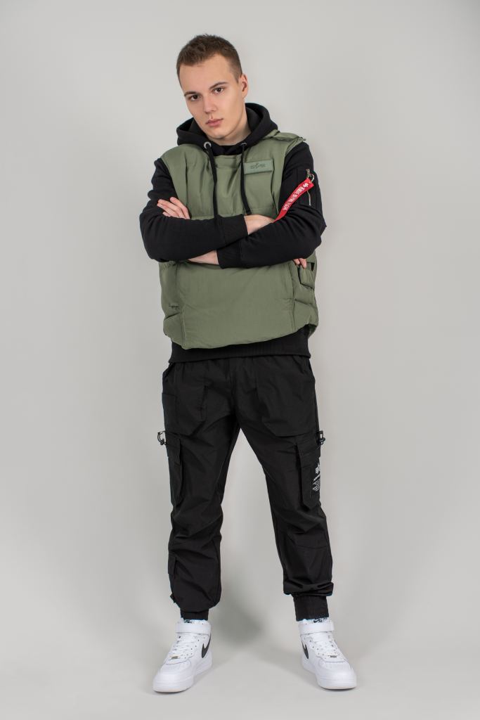 Жилет ALPHA INDUSTRIES PROTECTOR PUFFER VEST sage green фото 4 Жилет ALPHA INDUSTRIES PROTECTOR PUFFER VEST sage green фото 4
