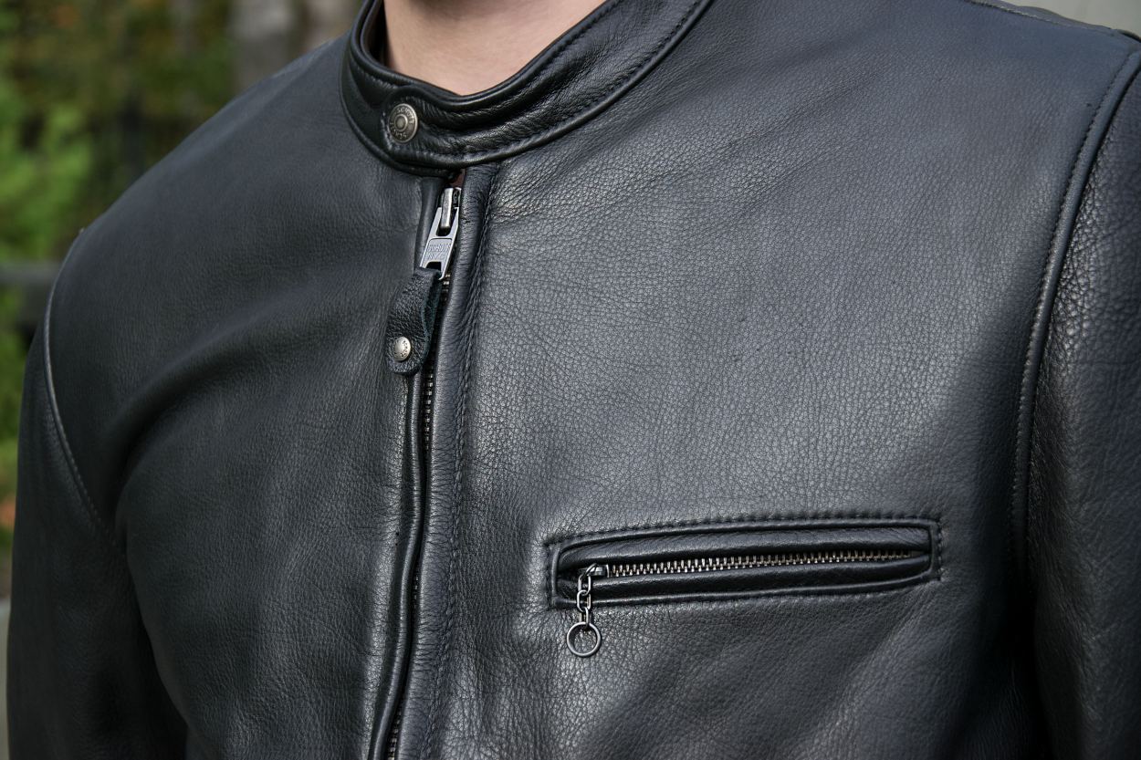 Кожаная куртка SCHOTT NYC CAFE RACER 26 black фото 2 Кожаная куртка SCHOTT NYC CAFE RACER 26 black фото 2