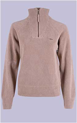 Женский свитер AERONAUTICA MILITARE FW 26/27/IN silver mink (MA 1640)