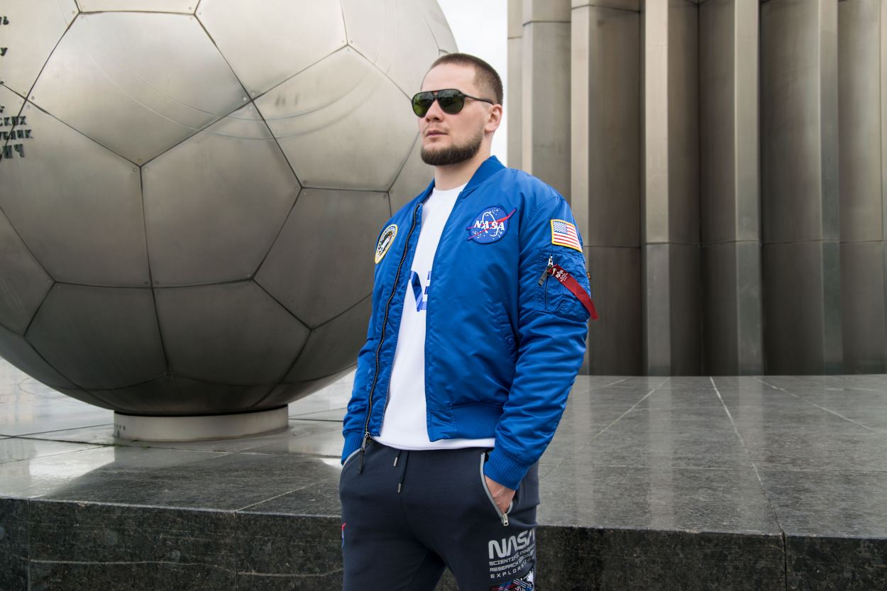 Синий бомбер НАСА Альфа Индастриз Синий бомбер НАСА Альфа Индастриз