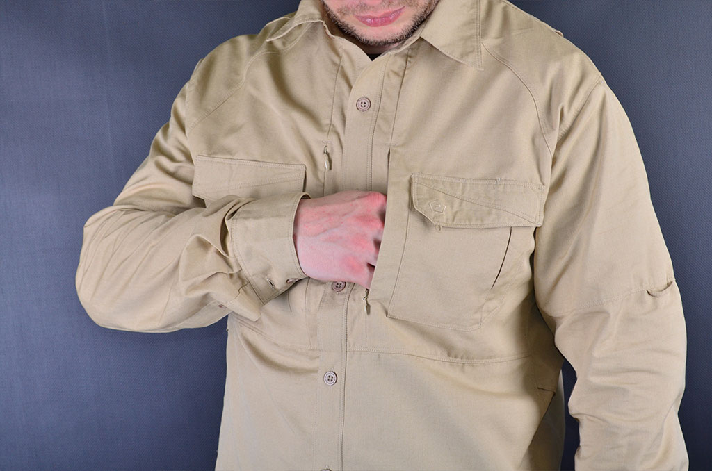 Тактическая рубашка PENTAGON CHASE POLY KHAKI купить в интернет-магазине рубашка тактическая Pentagon, милитари рубашка хаки Пентагон
