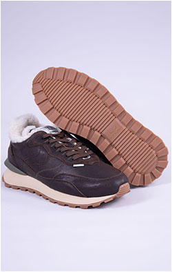 Кроссовки VOILE BLANCHE QWARK HYPE FUR MAN мех FW 26/27 dark brown 2017974