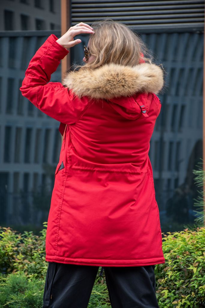 Женская аляска ALPHA INDUSTRIES EXPLORER натур. мех red speed фото 9
