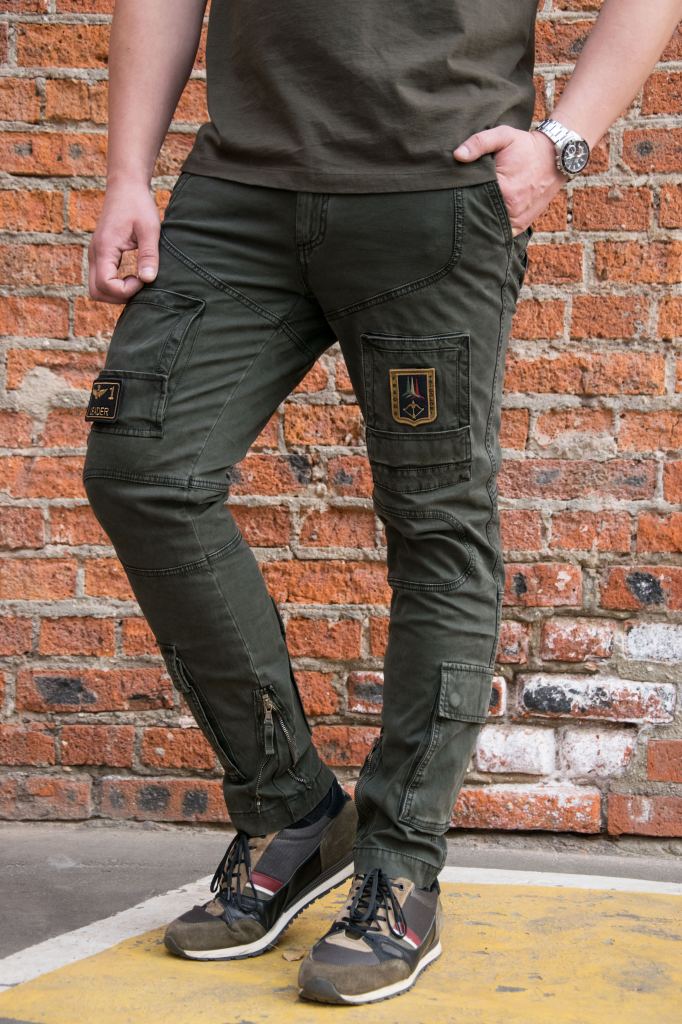 Брюки-карго AERONAUTICA MILITARE плотные FW 20/21/AL verde scuro (PA 939)