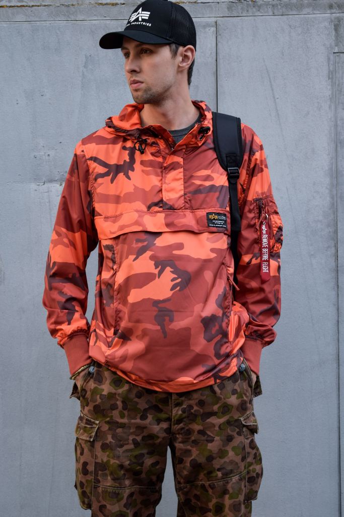 ALPHA INDUSTRIES GLIDER ANORAK orange camo ALPHA INDUSTRIES GLIDER ANORAK orange camo