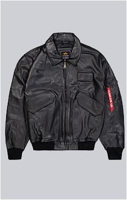 Куртка летная ALPHA INDUSTRIES CWU Leather HERITAGE black