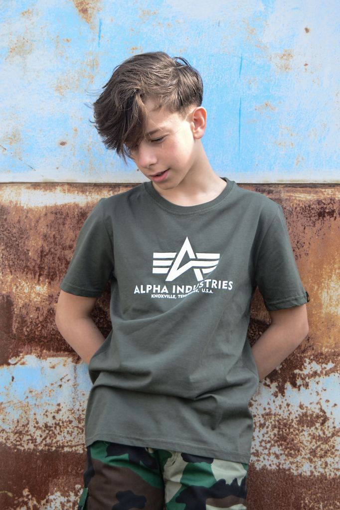 Детская футболка Alpha Industries футболка с круглым вырезом