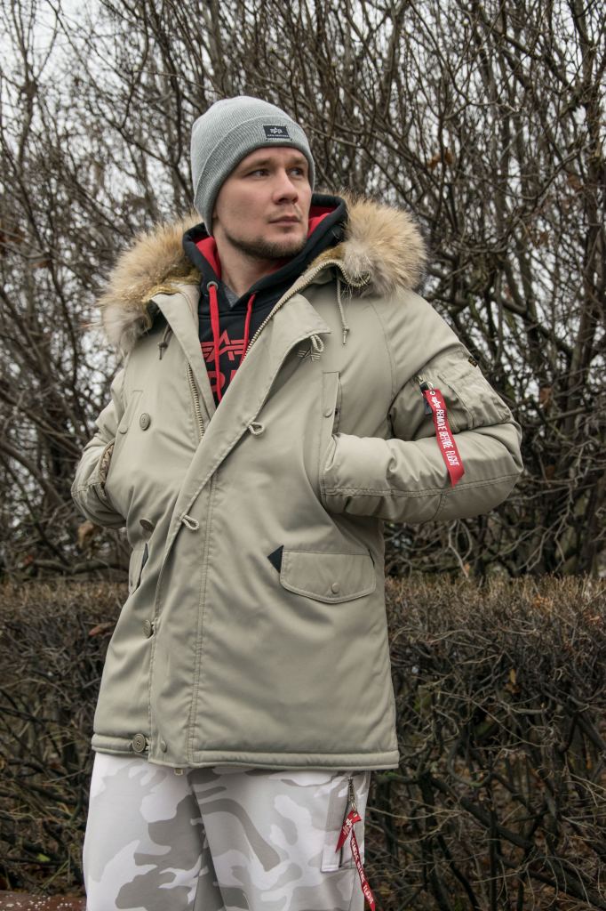 Аляска ALPHA INDUSTRIES EXPLORER натур. мех khaki Аляска ALPHA INDUSTRIES EXPLORER натур. мех khaki