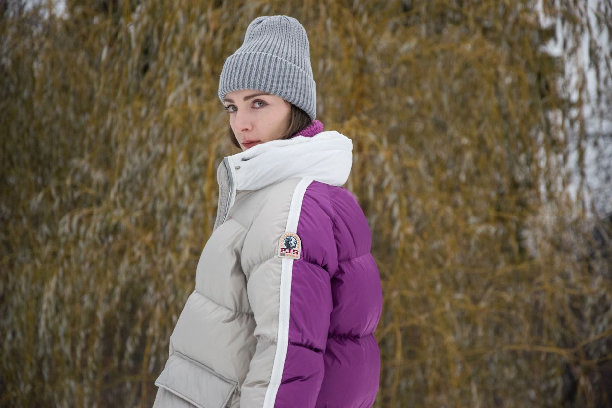 Женское пальто пуховое PARAJUMPERS JADA FW 22-23 silver-grey-deep-orchid Женское пальто пуховое PARAJUMPERS JADA FW 22-23 silver-grey-deep-orchid