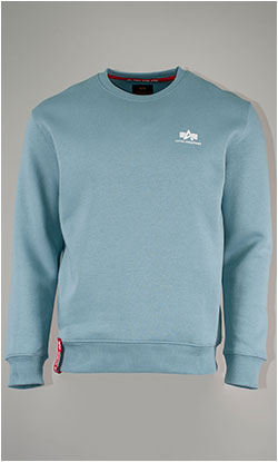 Свитшот ALPHA INDUSTRIES BASIC SWEATER SMALL LOGO greyblue