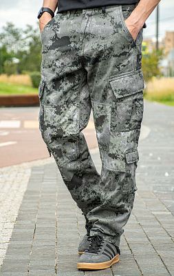 Брюки-карго ALPHA INDUSTRIES ACU PANT плотные FW 24/25 black blur camo