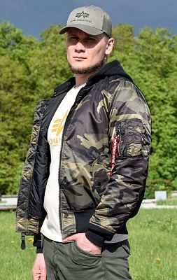 Куртка-бомбер ALPHA INDUSTRIES MA-1 NATUS dark woodland camo