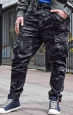 Брюки-карго ALPHA INDUSTRIES AIRMAN black camo