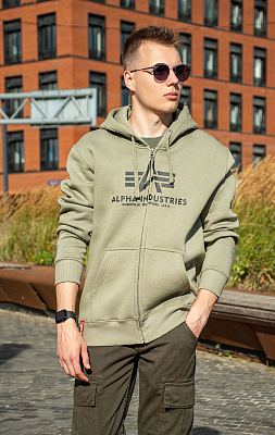Толстовка ALPHA INDUSTRIES BASIC ZIP HOODY olive